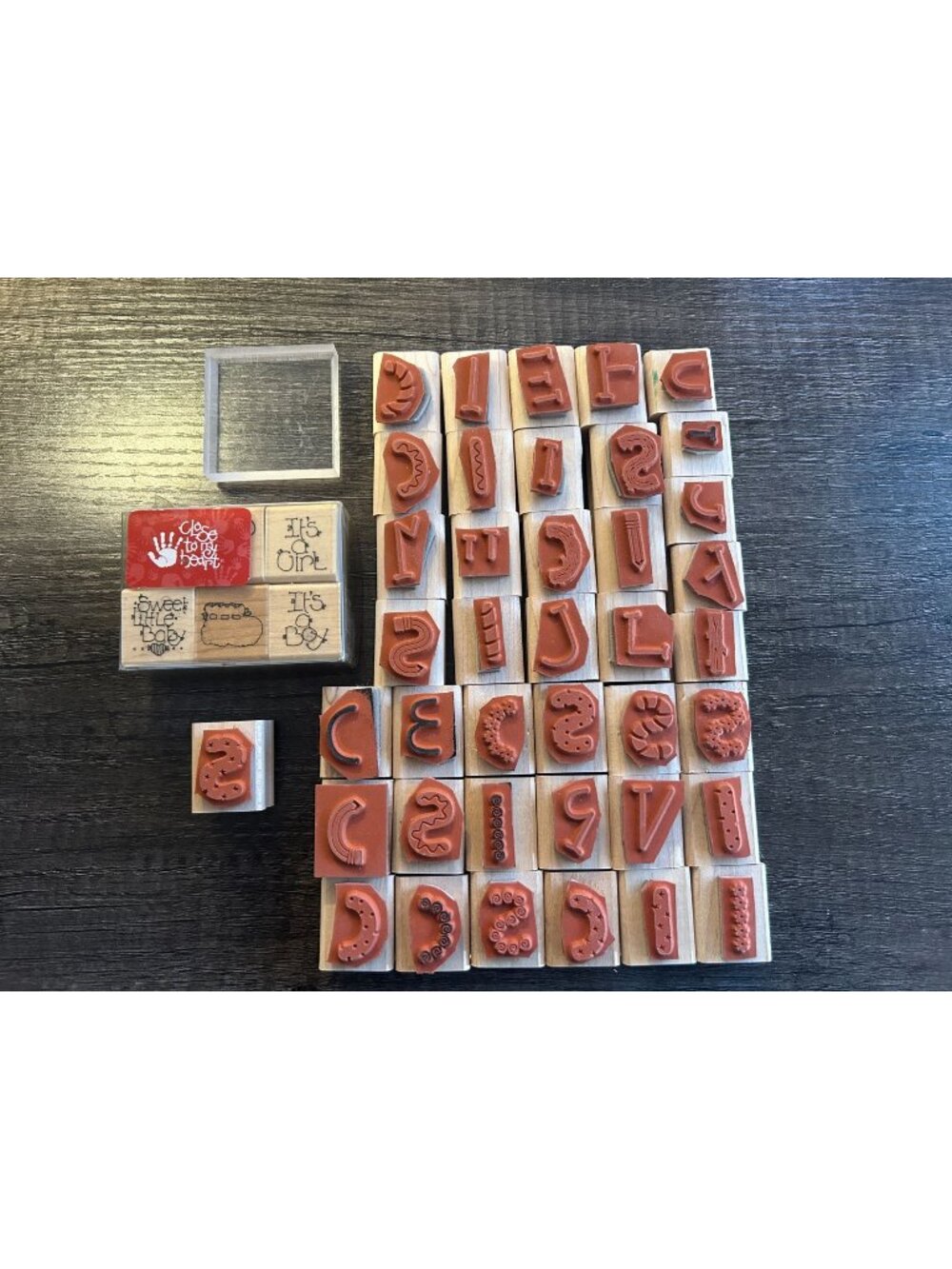 Lot of 45 Wood‑Mounted Rubber Stamps – Close to My Heart & Stampin’ Up!